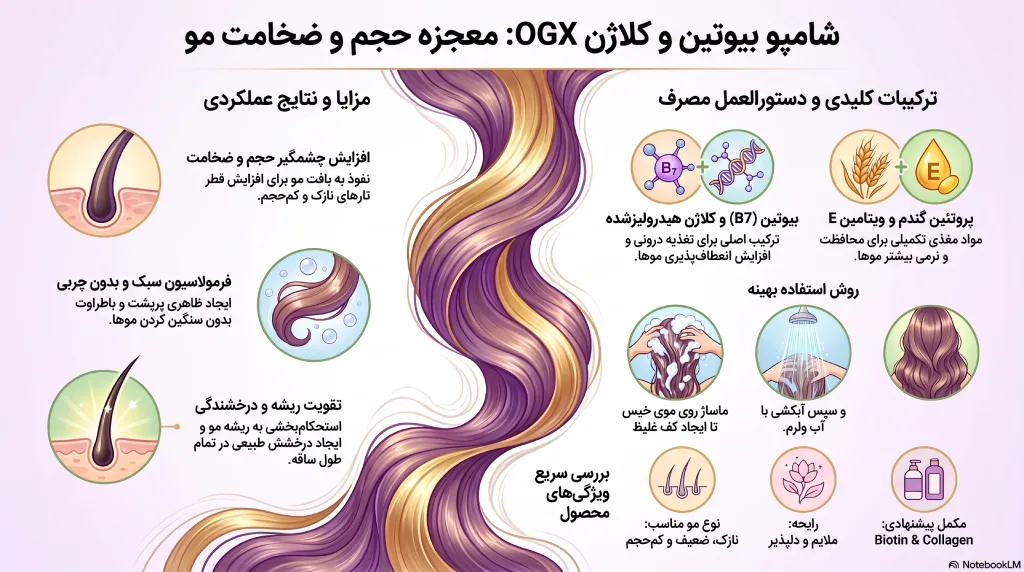 شامپو بیوتین و کلاژن OGX
