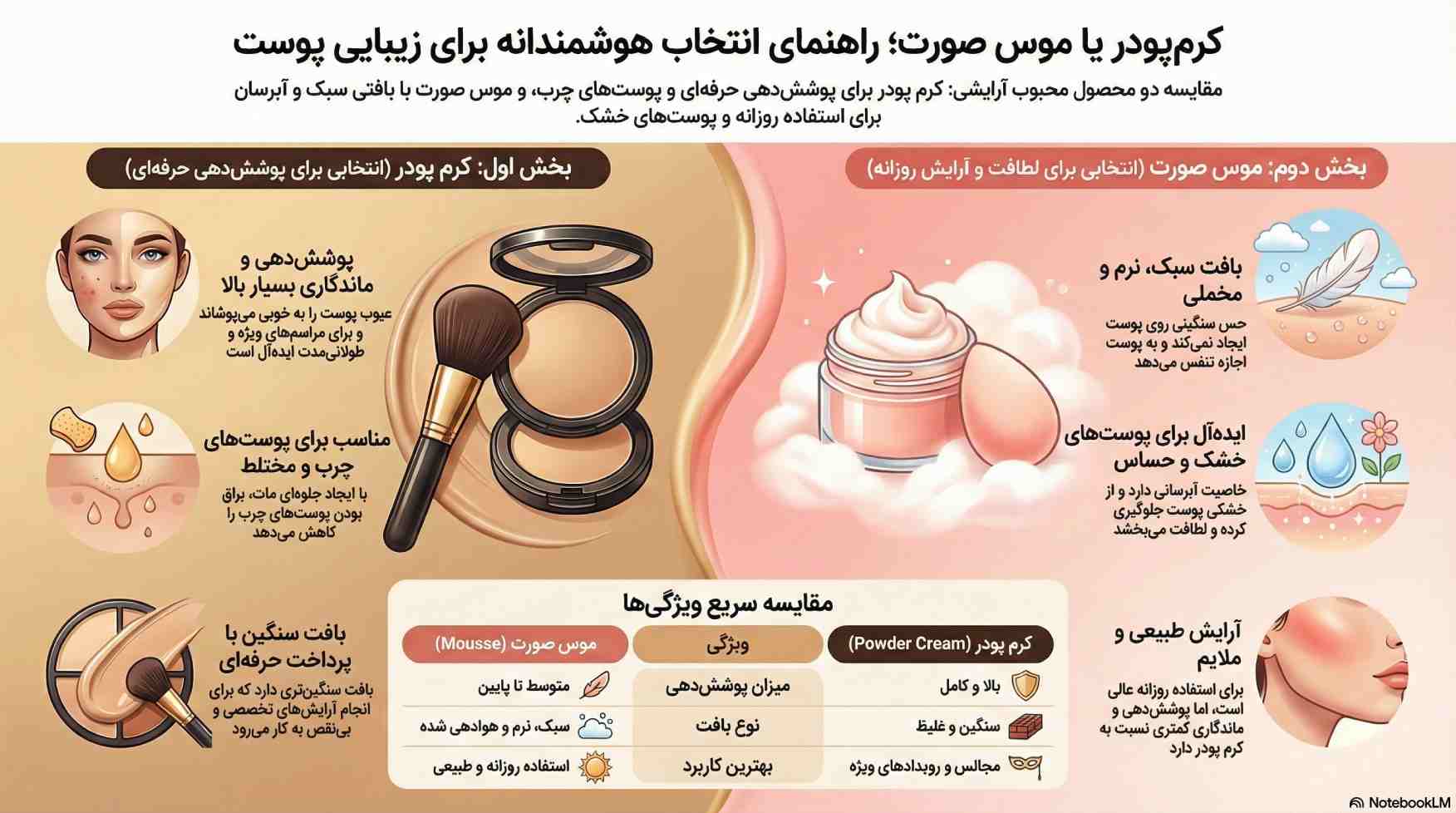 difference-between-powder-cream-and-mousse