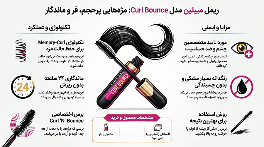 ریمل میبلین مدل Curl Bounce