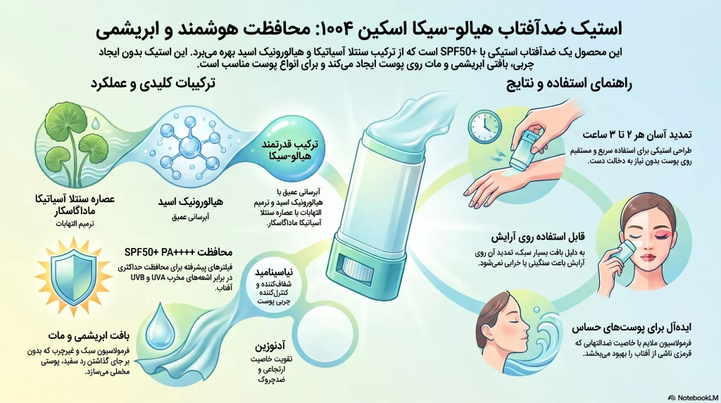 نحوه استفاده از استیک ضدآفتاب اسکین 1004