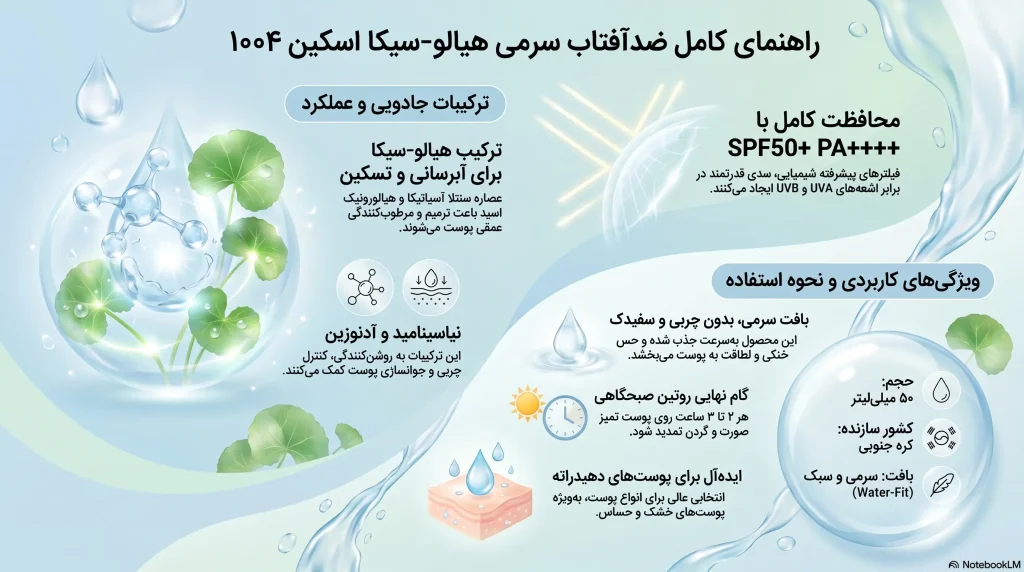راهنمای خرید ضدآفتاب سنتلا اسکین 1004 مدل Hyalu-cica