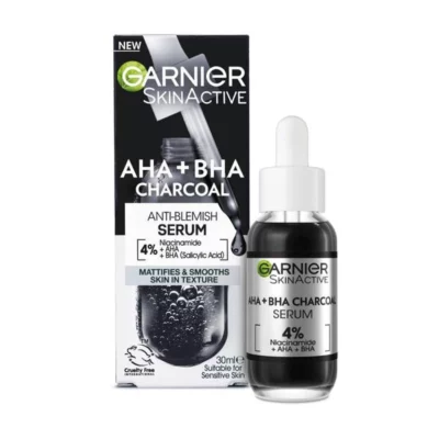 سرم لایه بردار زغال AHA+ BHA و نیاسینامید گارنیه 30ml