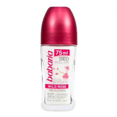 رول ضد تعریق باباریا رایحه گل رز Babaria Wild Rose حجم 75 میل