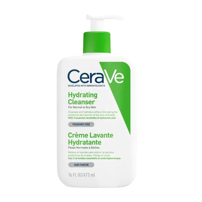 کرم شستشو آبرسان قوی سراوی مدل Hydrating Cleanser حجم 473 میل