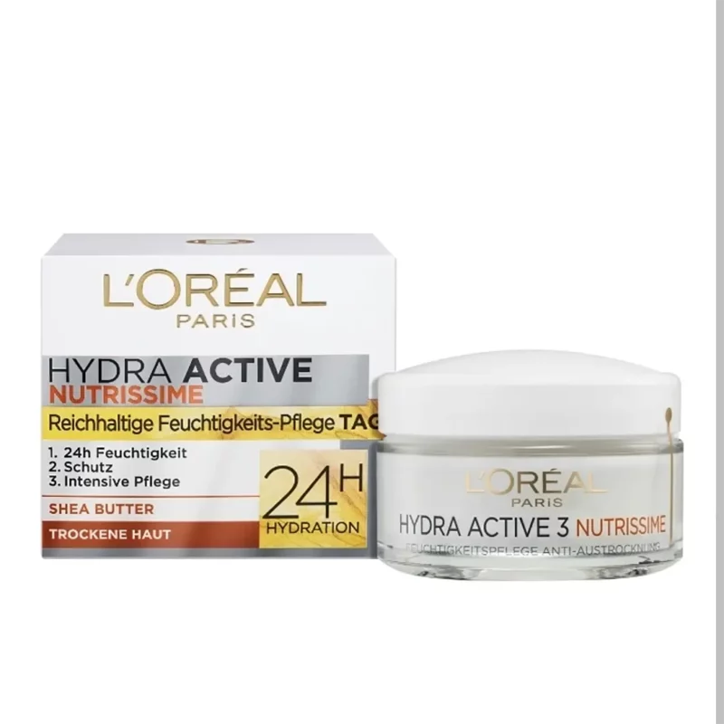 كرم آبرسان و ضد چروك لورال روز مدل HYDRA ACTIVE NUTRISSIME پوست خشك 50 ميل