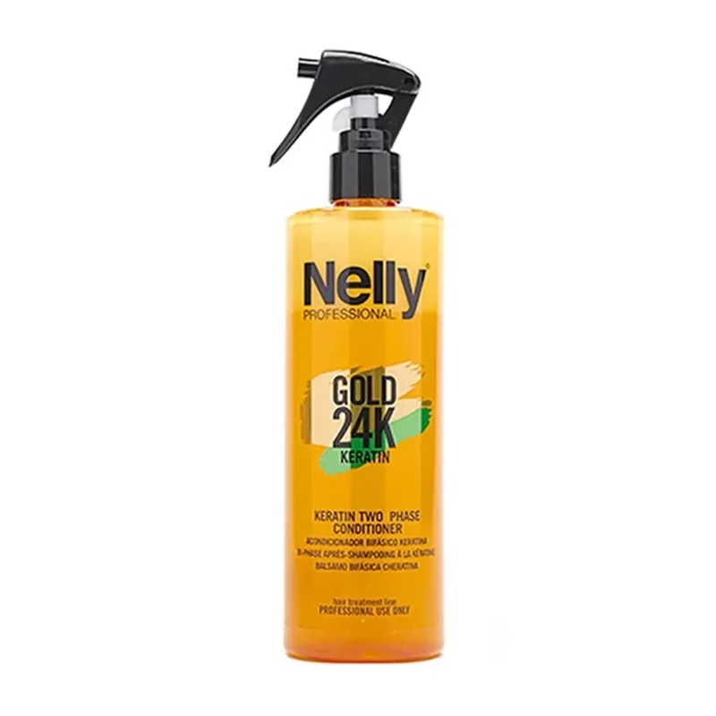 اسپری نرم کننده Nelly Professional Gold 24K حجم 400 میلی لیتر