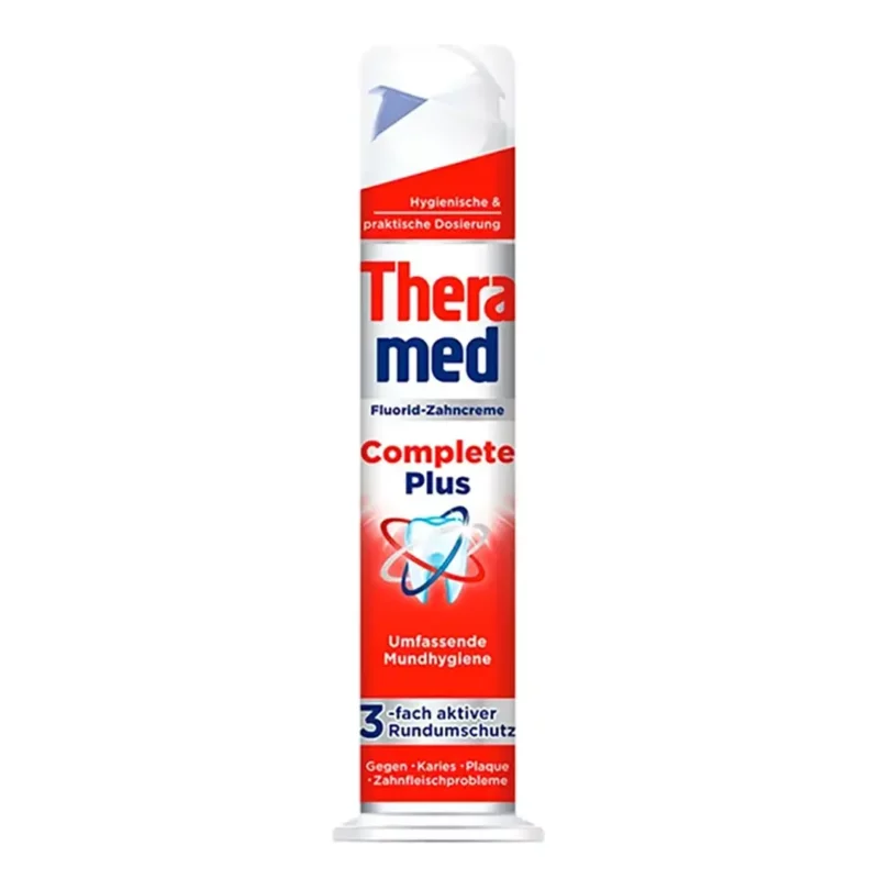 خمیر دندان پمپی ترامد مدل Theramed Complete Plus