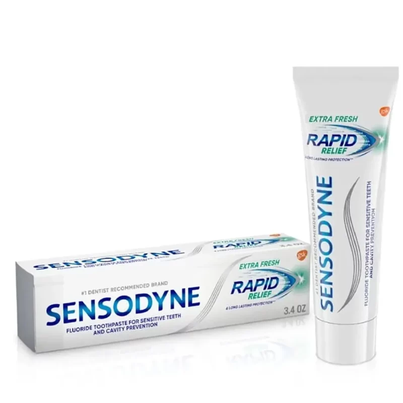 خمیردندان ترمیم کننده Sensodyne مدل rapid action extra fresh حجم 75 میل