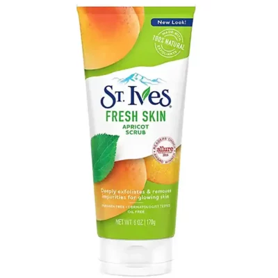 st-ives-apricot-face-scrub-fresh-skin-model