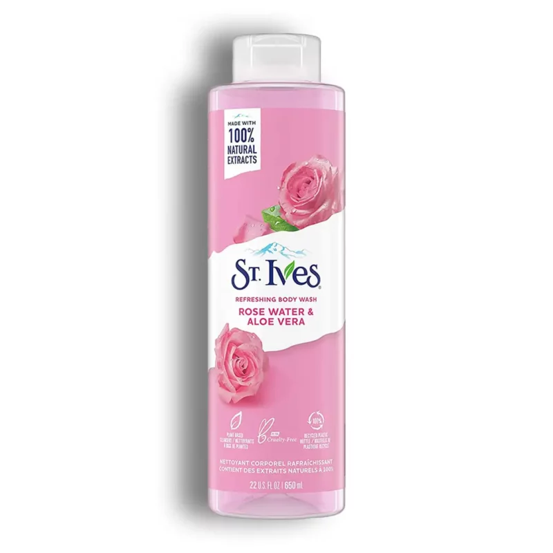 شامپو بدن سنت ایوز مدل rose water & aloe vera حجم 473 میل