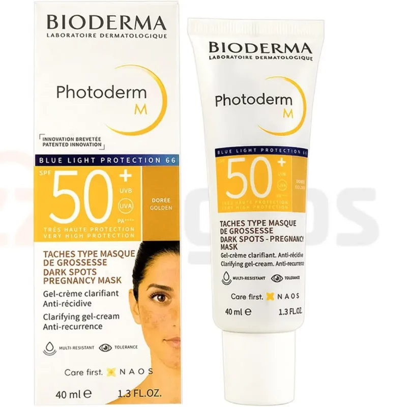 كرم ضد آفتاب بايودرما فتودرم مدل M SPF 50 ضد لك رنگ DOREE GOLDEN حجم 40 ميل