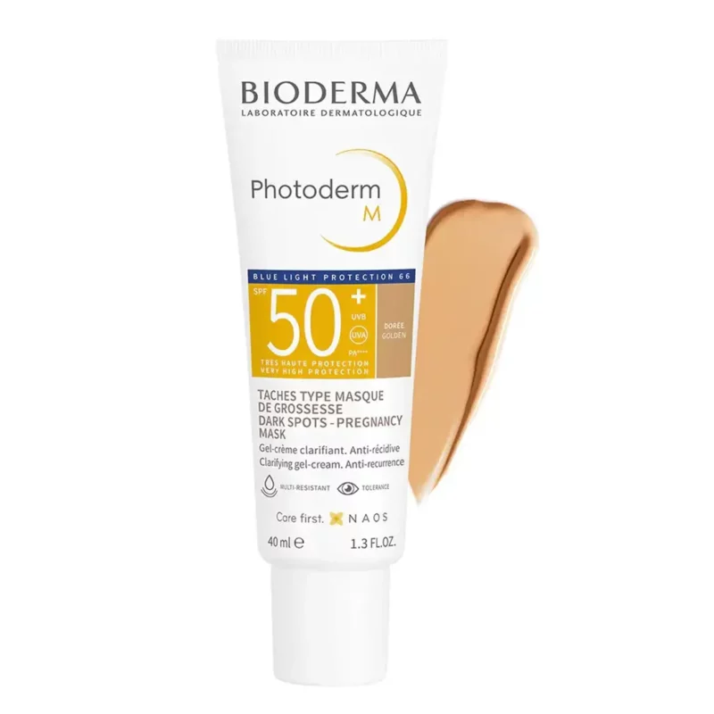 كرم ضد آفتاب بايودرما فتودرم مدل M SPF 50 ضد لك رنگ DOREE GOLDEN حجم 40 ميل