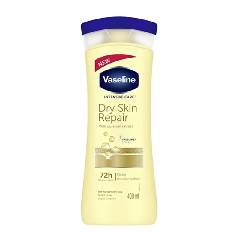 لوسیون بدن وازلین Vaseline مدل Dry Skin Repair حجم ۴۰۰ میل