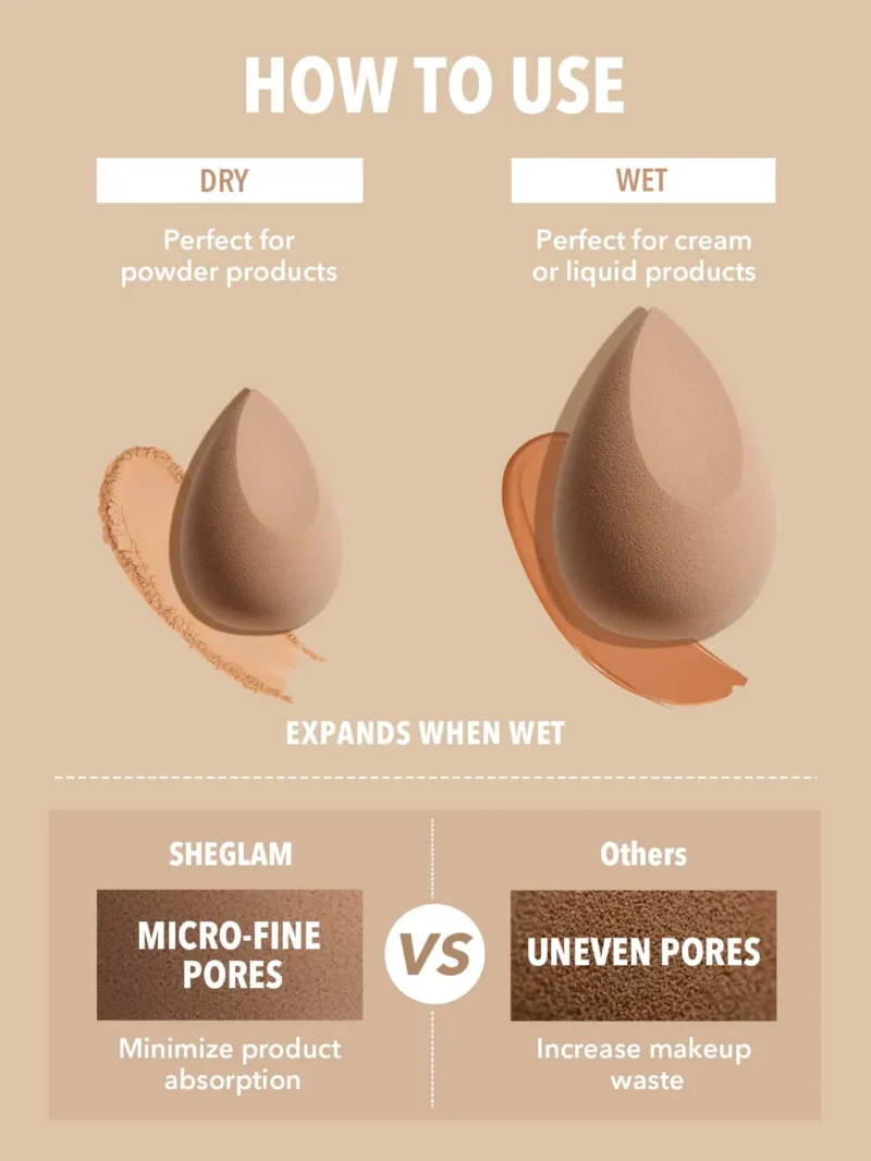 پک اسفنج آرایشی 2عددی شیگلم - Image 3