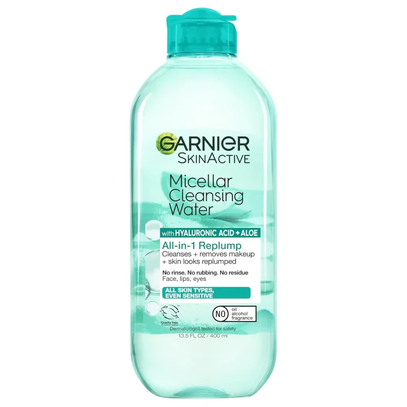 71upXr6c2oL._SL1500_ میسلار واتر آبرسان گارنیر Hyaluronic Aloe حجم 400میل - Image 1
