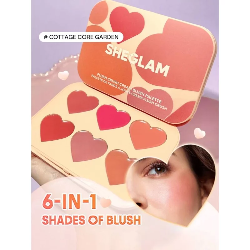 پالت رژگونه کرمی قلبی شیگلم Garden - Image 3