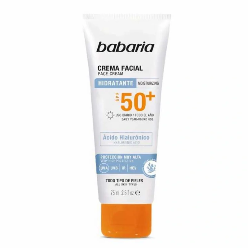 web_Sunscreen-Babaria-SPF50-Model-HIDRATANTE (1) ضدآفتاب آبرسان باباریا Hidratanteحجم 75میل - Image 1