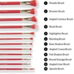 ست ۱۲ عددی براش آرایشی بی اچ مدل Red Elegance  - Image 2