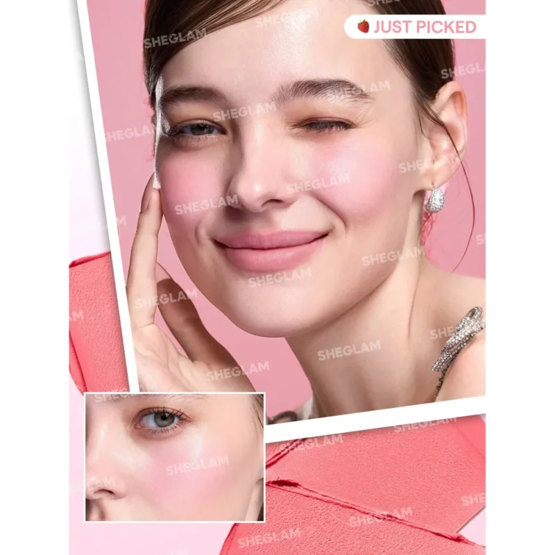 رژلب و رژگونه سه طبقه شیگلم مدل Strawberry - Image 3