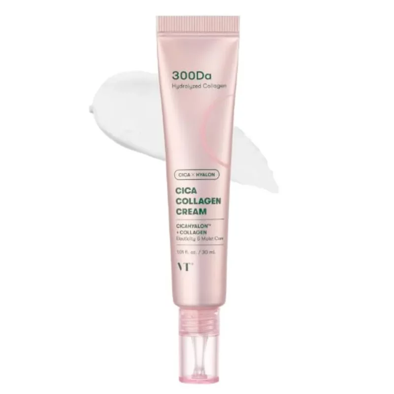 VT-CICA-COLLAGEN-CREAM-in-Wholesale_web کرم احیاکننده و جوانساز ویتی 300Da حجم 30میل - Image 1