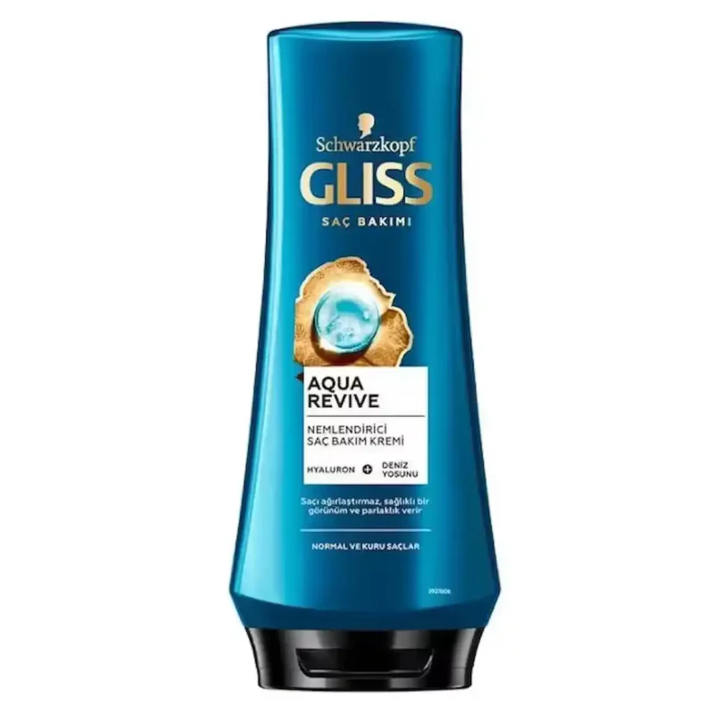 glissaquarevivenemlendiricisakremi360ml-1 copy نرم كننده آبرسان مو گليس AQUA REVIVE حجم 360ميل - Image 1