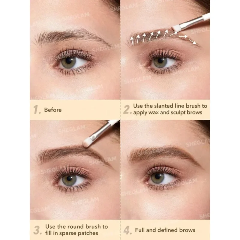 پالت سه تایی سایه و واکس ابرو شیگلم مدل Full-Filled  - Image 2