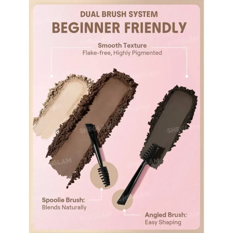 پالت ابرو شیگلم مدل Puff Brow همراه براش وزن 2.2گرم - Image 3