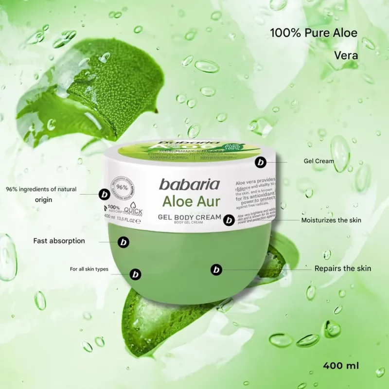 ژل کرم آبرسان باباریا Aloe Fresh حجم 400میل - Image 3