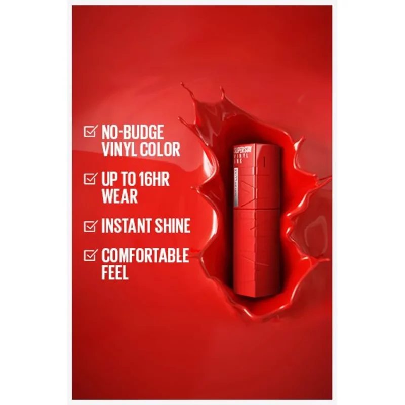 رژلب مایع 16 ساعته میبلین SuperStay Vinyl Ink - Image 4