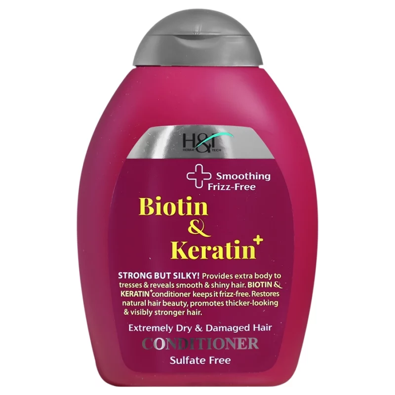 نرم‌کننده مو اچ اند تی +Biotin & Keratin حجم 385 میل - Image 1