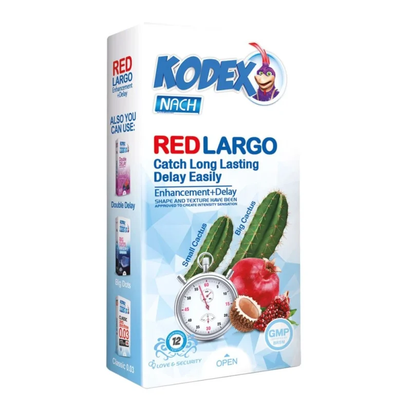 کاندوم تأخیری کدکس مدل Red Largo بسته 12 عددی - Image 1