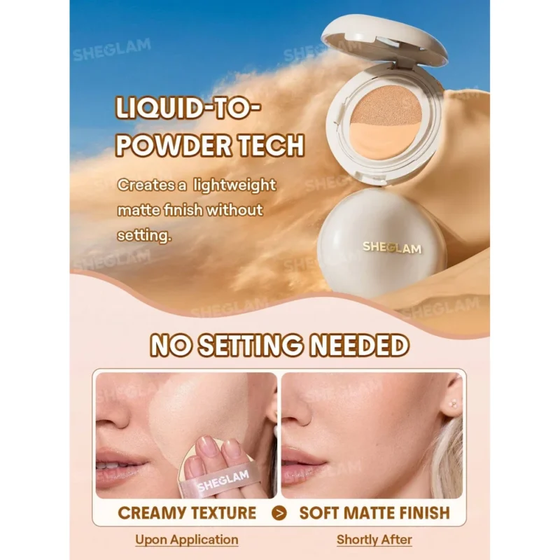 کوشن فوندیشن شیگلم مدل Natural Skin Finish  - Image 5