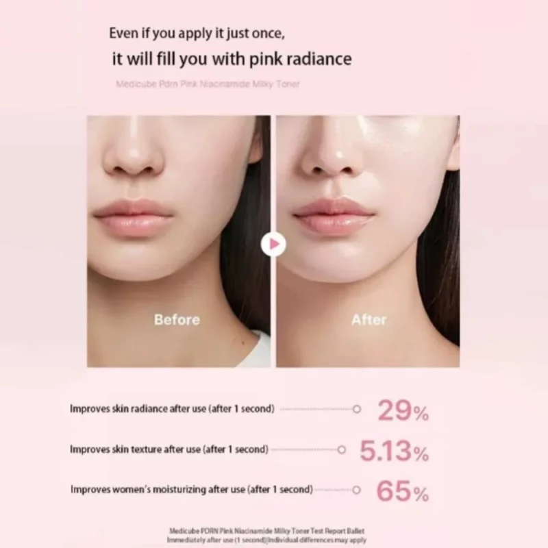 تونر تسکین‌دهنده مدیکیوب PDRN Pink Cica حجم 250میل - Image 2