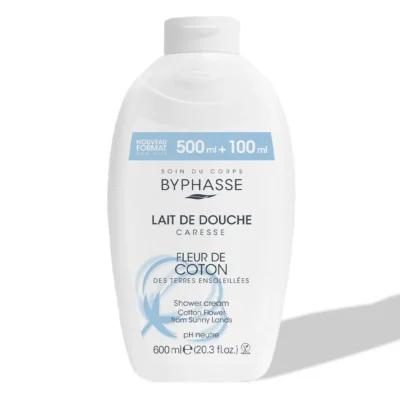 شامپو بدن کرمی بای‌فس cotton flower حجم ۶۰۰ میل