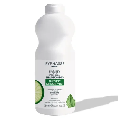 شامپو موهای چرب بای‌فس Green Tea & Lemon حجم ۷۵۰ میل