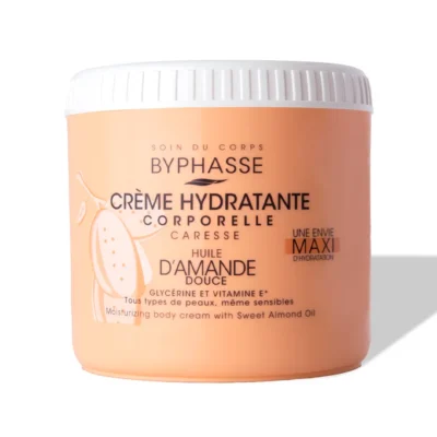 کرم مرطوب کننده بدن بای‌فس Sweet Almond Oil حجم ۵۰۰ میل