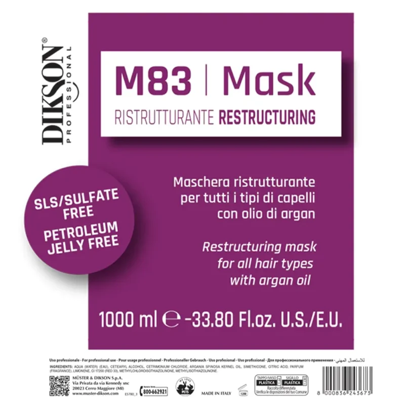 ماسک مو آرگان دیکسون M83 حجم ۱۰۰۰ میل - Image 2
