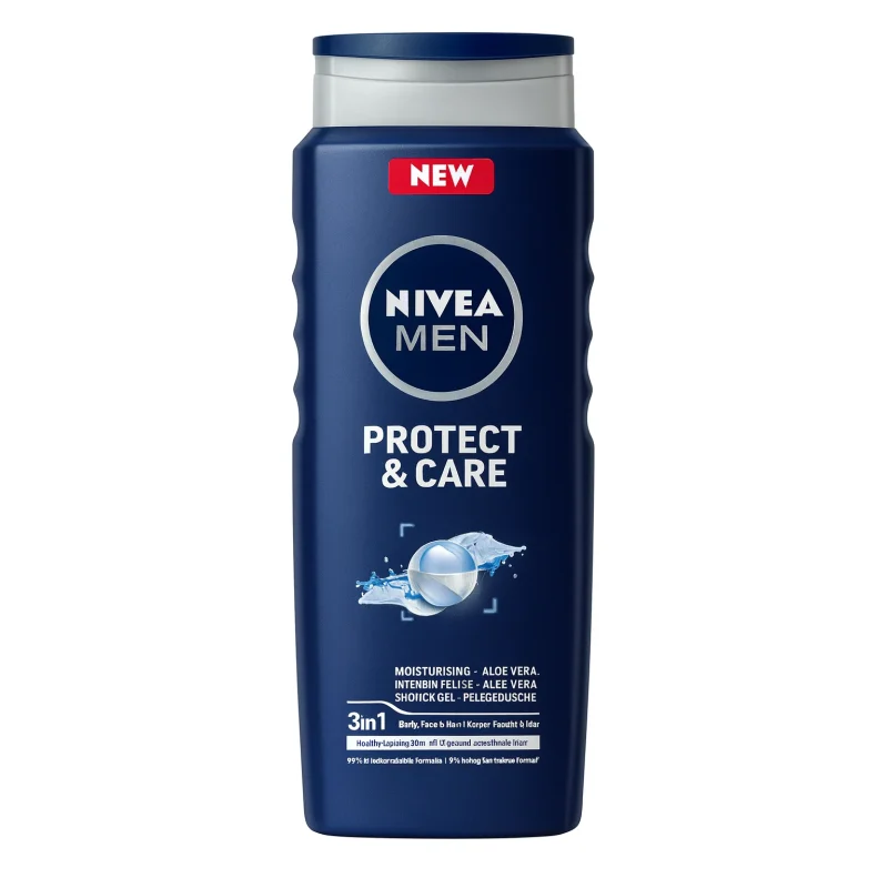 nivea_protectcare_render_square شامپو بدن نیوآ مردانه Protect & Care حجم ۵۰۰ میل - Image 1