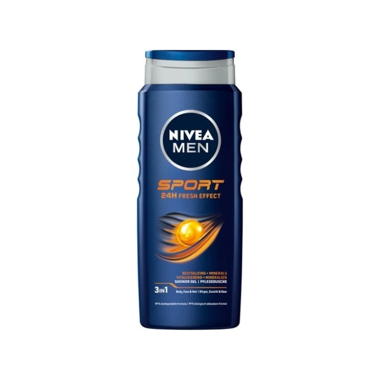nivea_sport_2 شامپو بدن مردانه نیوآ مدل Sport حجم ۵۰۰ میل - Image 1