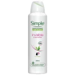 اسپری ضد تعریق سیمپل مدل Invisible حجم ۲۵۰ میل
