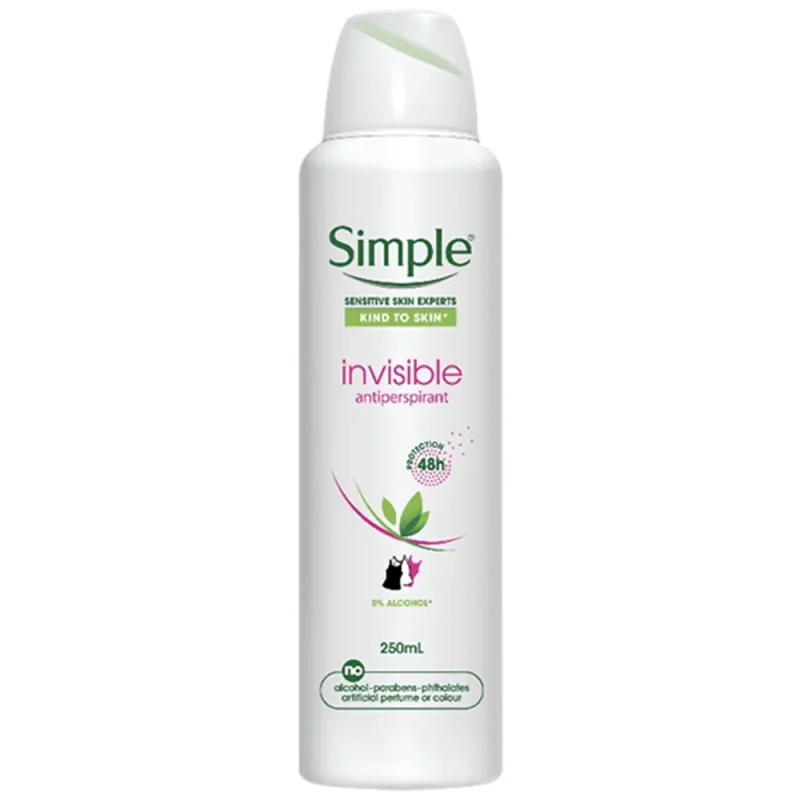 اینویزیبل۱ اسپری ضد تعریق سیمپل مدل Invisible حجم ۲۵۰ میل - Image 1