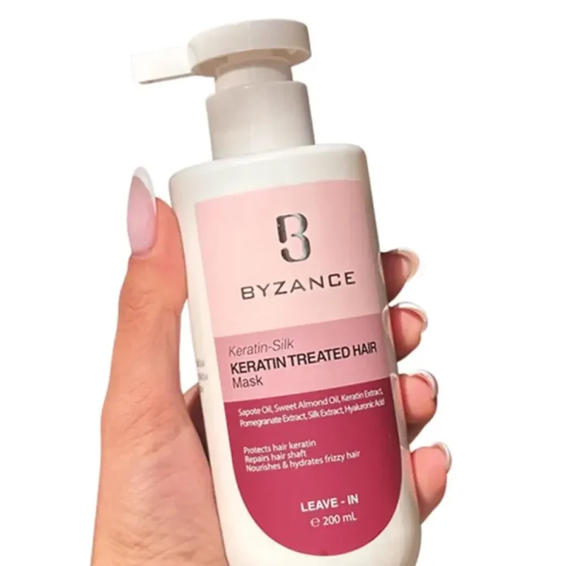 ماسک مو بدون آبکشی بیزانس Keratin Silk حجم ۲۰۰ میل - Image 3