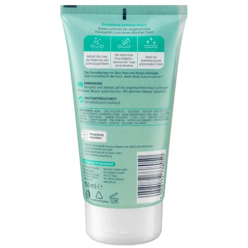 ژل شوینده صورت باله‌آ Aloe Vera حجم ۱۵۰ میل - Image 3