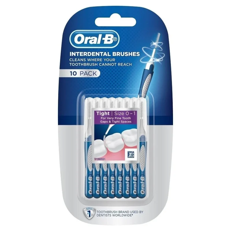 1-42 مسواک بین دندانی اورال بی Interdental بسته ده عددی - Image 1