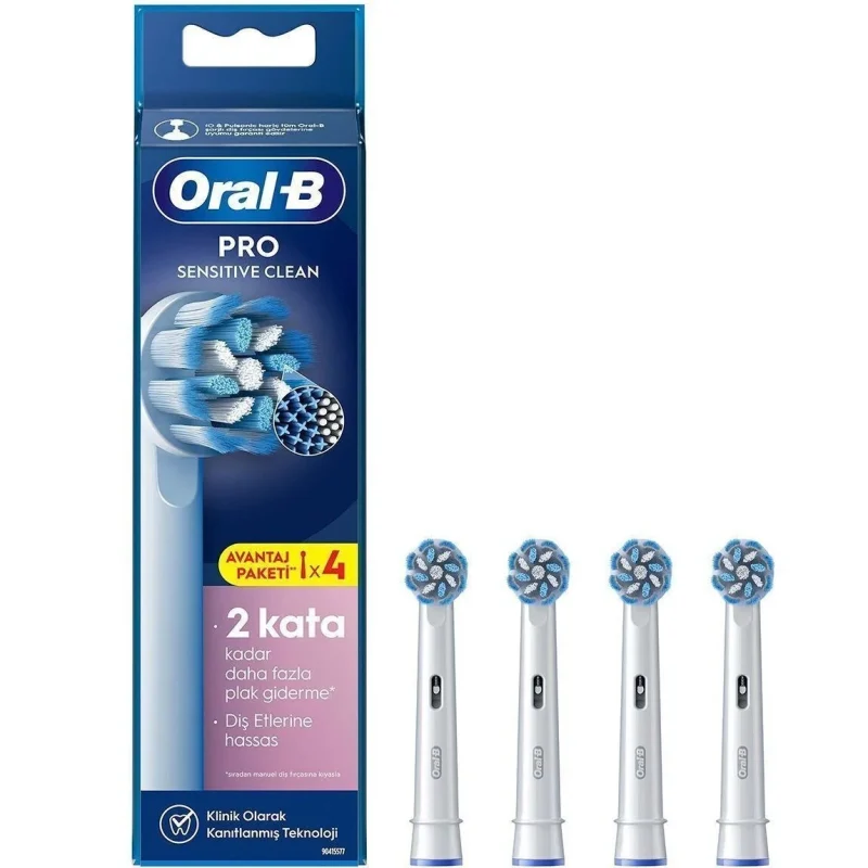 8Vq9IMRIRIfn1qBn (1) سری یدک مسواک برقی اورال بی مدل Sensetive clean بسته 4 عددی - Image 1