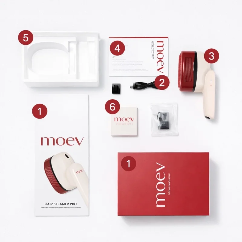 برس بخار و ماساژور پوست سر موئو مدل Hair Steamer Pro - Image 5