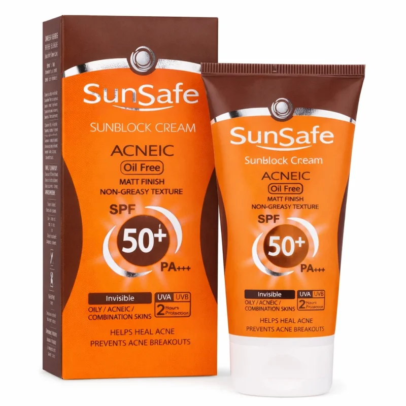 ضد آفتاب پوست چرب سان‌سیف مدل Acneic وزن 50گرم - Image 1