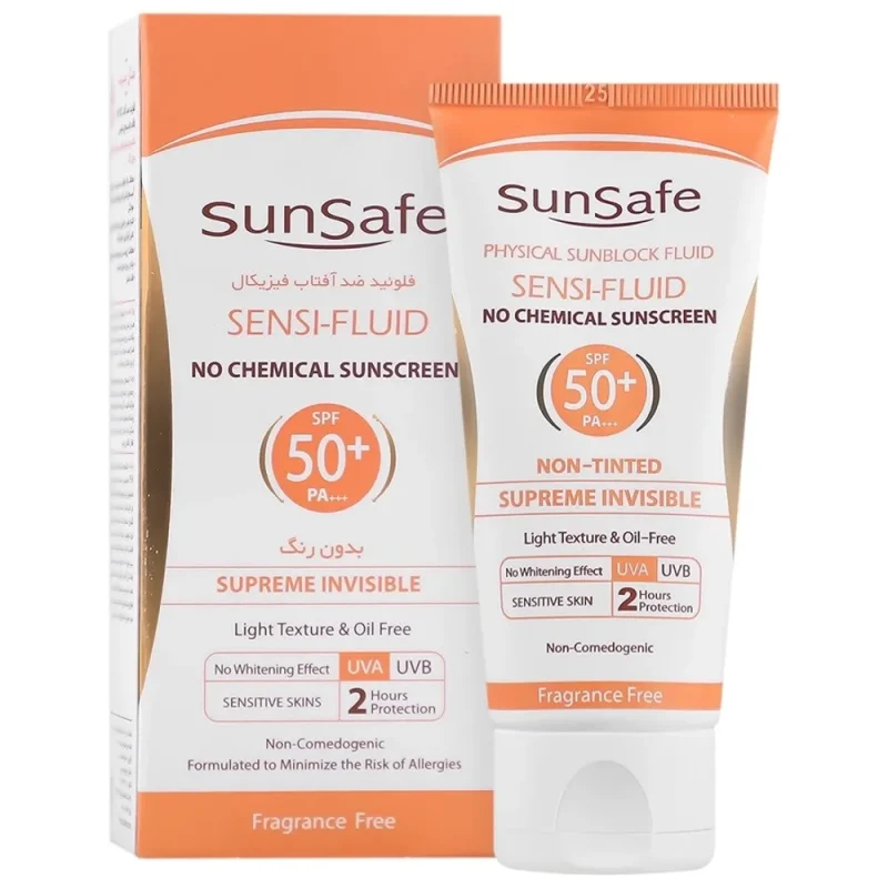 ضد آفتاب فیزیکی سان‌سیف Sensi-Fluid وزن 50گرم - Image 1