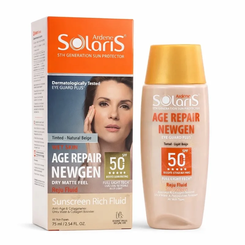 IMG_1734 فلوئید ضدآفتاب رنگی آردن سولاریس مدل Age Repair - Image 1
