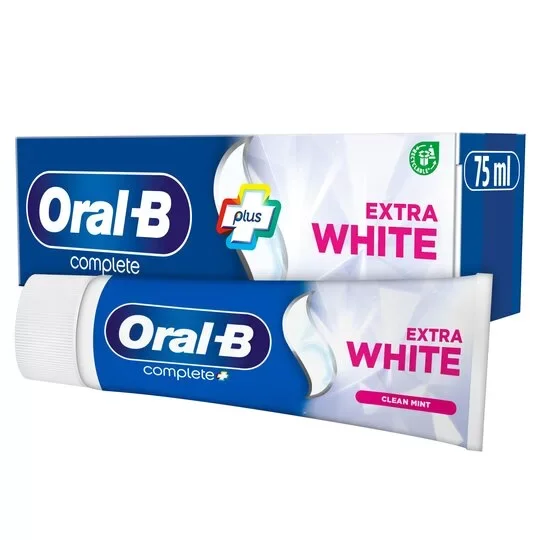 Oral-B-Complete-Extra-White (1) خمیردندان سفید کننده اورال بی پلاس Extra white حجم 75میل - Image 1